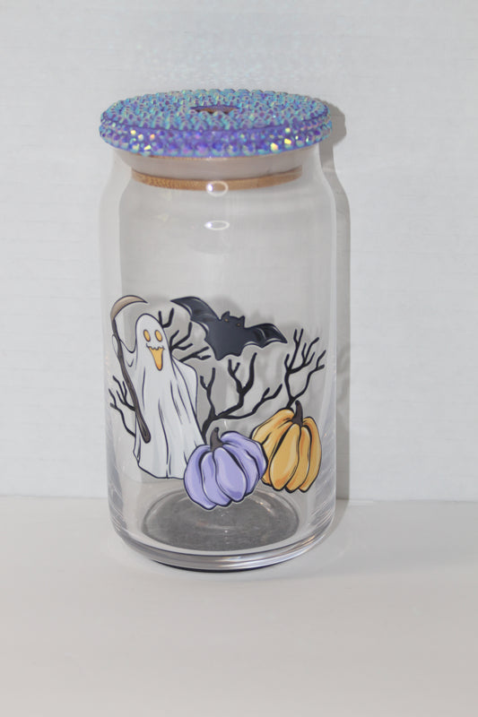 Ghostly 16 oz Can Glass