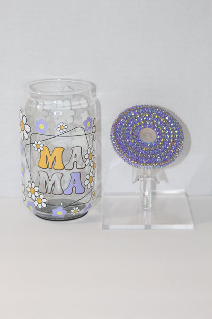 Purple Mama 16 oz Can Glass