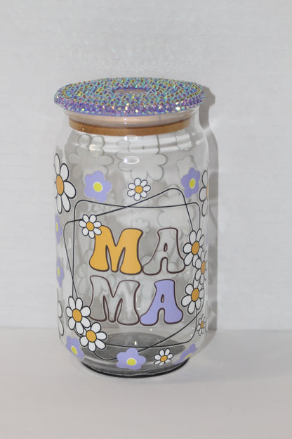 Purple Mama 16 oz Can Glass