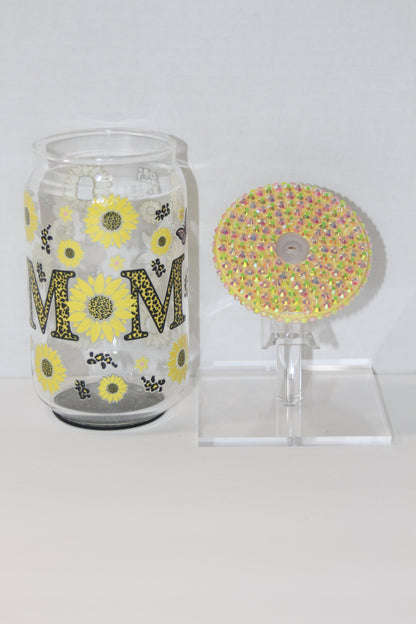 Yellow Mom Glass Cup