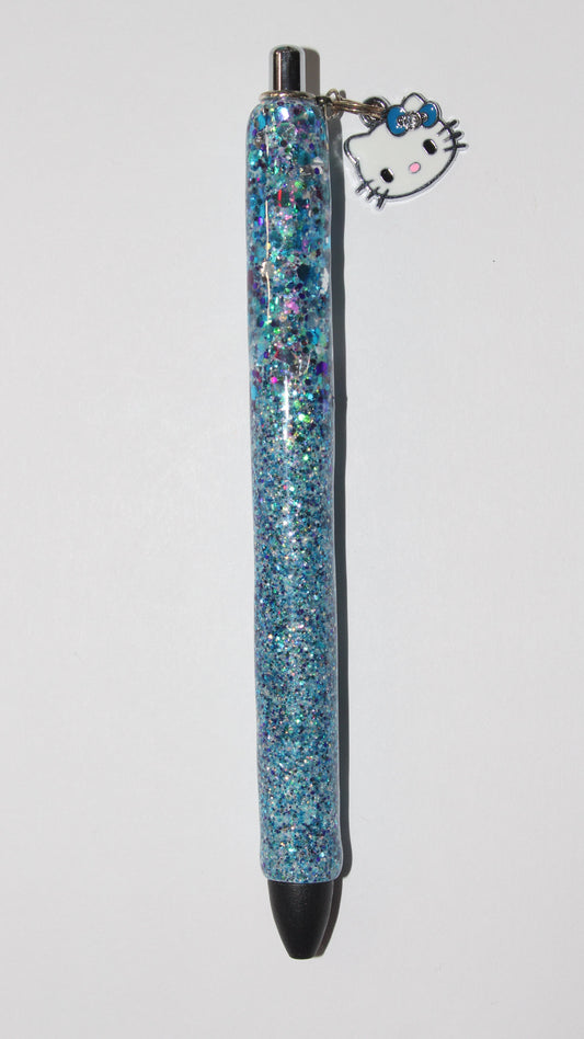 Blue Kitty Charmed Gel Pen