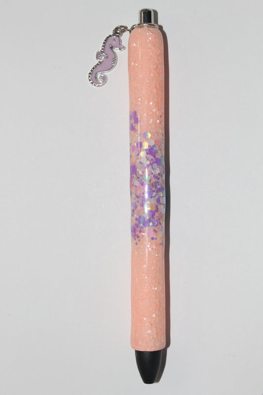 Lavender Seahorse Charmed Gel Pen