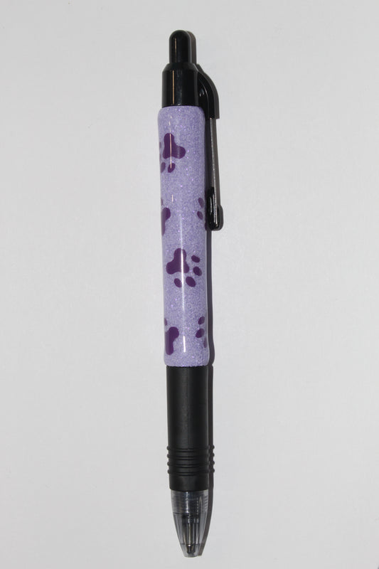 Dark Purple Paws Ballpoint Pen