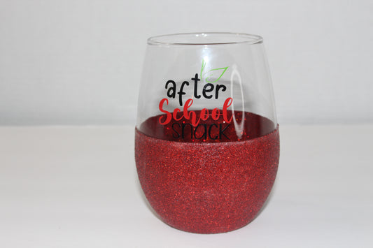 After School Snack Wine Glass