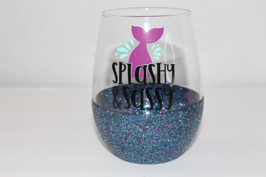 Splashy & Sassy Wine Glass