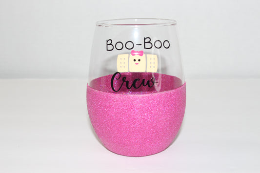 Boo Boo Crew Wine Glass